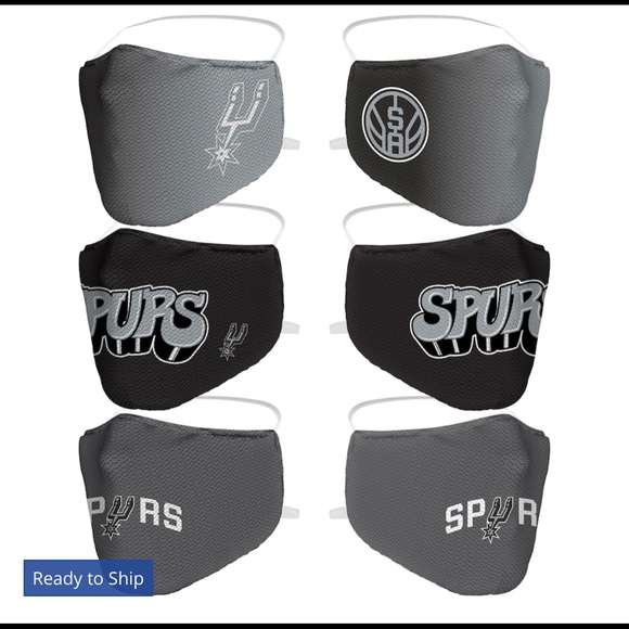 (3) Pack Face Mask San Antonio Spurs - Picture 1 of 2